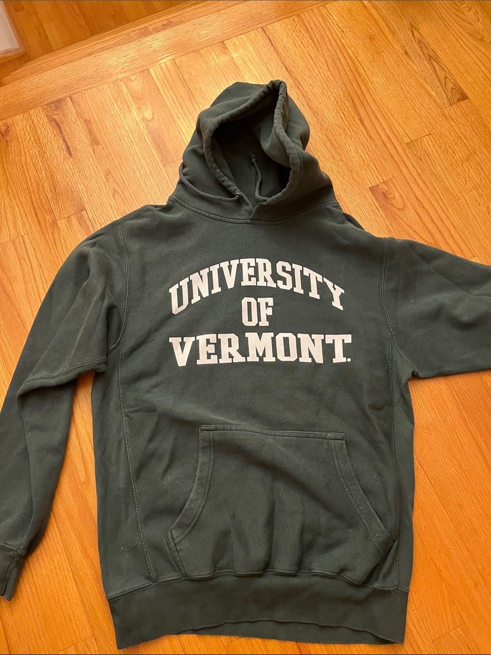Pro-Weave Dark Green Crewneck Sweatshirt with University of Vermont Graphic